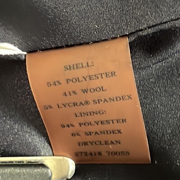 Ann Taylor Pinstriped Wool Blend Suit Blazer Jacket  Size 8 - Picture 6 of 8